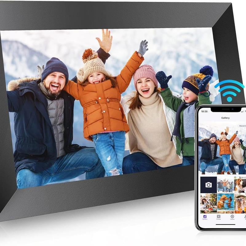 Uhale 10.1'' Wifi Digital Picture Frame Gift Idea - 1280X800 HD IPS Touch Screen, Electronic Smart Photo Frame with 32GB Storage, Share Photos/Videos Instantly and Send Best Wishes, Holidays Christmas Thanksgiving Gift for Mom, Grandparents, Decor