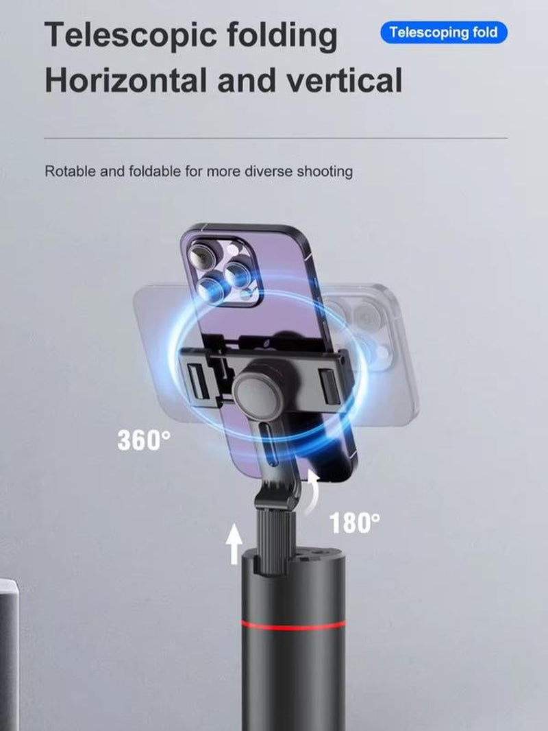 P02 Auto Face Tracking, Remote Control,360º Rotation Face Body, No App Required, Tracking Holder for Lives, Vlog Streaming Video, Rechargeable Battery Accessories Clip