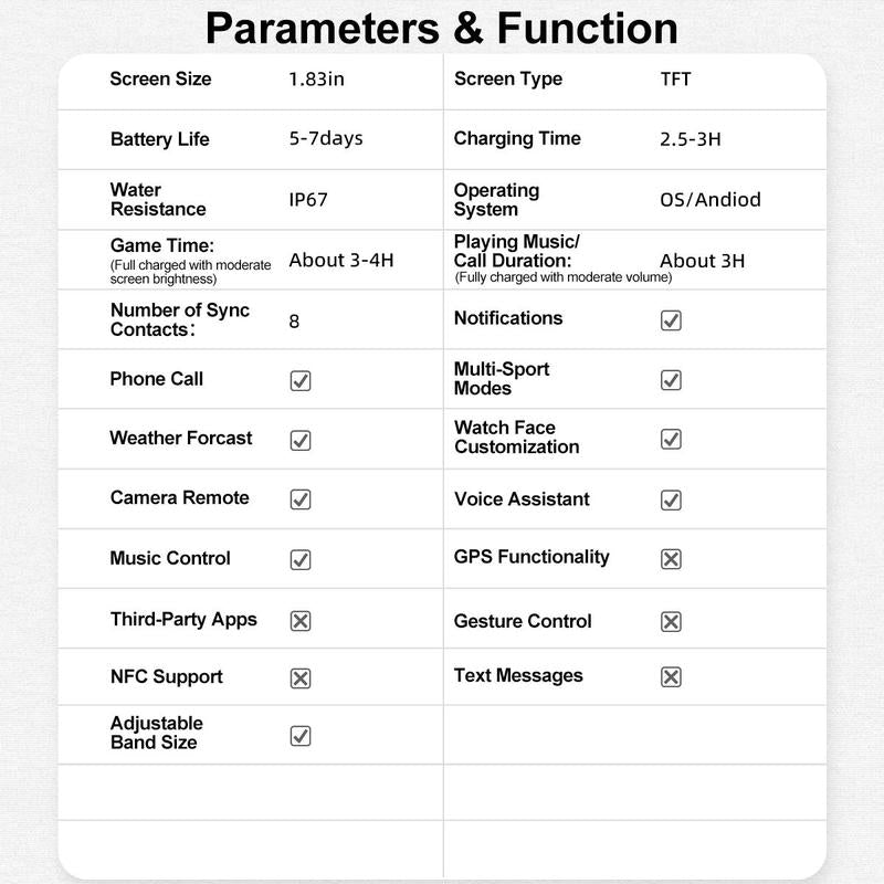 1.83" Touch Screen Smart Watch, Digital Fitness Watches with Call Function & 100+ Sports Modes, Multifunctional Electronic Fitness Watch, Smartwatch Watch, Wearable, Waterproof Smartwatch, Custom Wristwatch