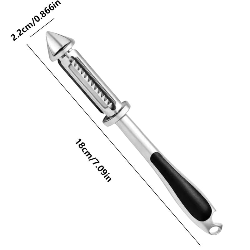 Vegetable Peeler,Stainless Steel 2 in 1 Julienne Vegetable Peeler,Ultra Sharp Potato Peelers for Kitchen, Premium Veggie Fruit Peeler, Carrot Peeler, Rotary Serrated Blade, Thickened Non-Slip Ergonomic Handle
