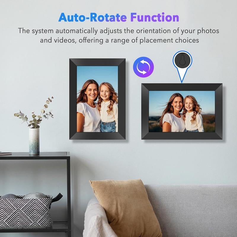 Uhale 10.1'' Wifi Digital Picture Frame Gift Idea - 1280X800 HD IPS Touch Screen, Electronic Smart Photo Frame with 32GB Storage, Share Photos/Videos Instantly and Send Best Wishes, Holidays Christmas Thanksgiving Gift for Mom, Grandparents, Decor