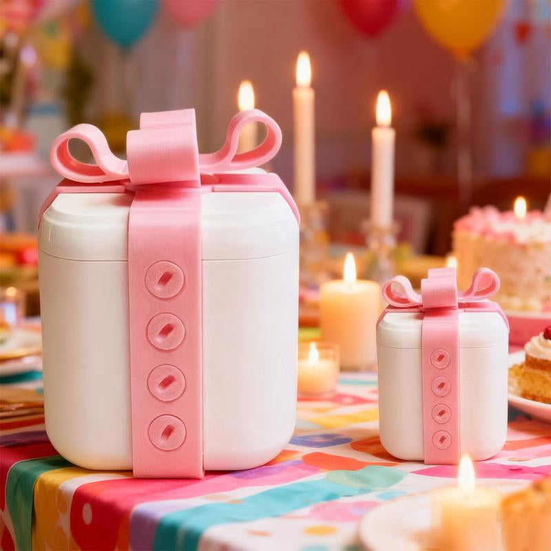 3D Printed Hollow Prank Gift Box with Screws, Realistic 3D Illusion Plastic Puzzle Cube Coin Container, Easy Assembly, Perfect for Parties