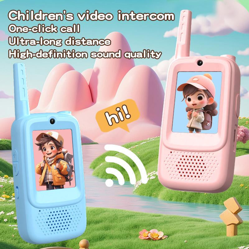 PAXA Video Walkie Talkies for Kids, Handheld 2 Pack Rechargeable Video Intercom Kids Walkies Talkies, Indoor Outdoor Toys for Family Games, Outside, Camping, Hiking for Boys Girls Ages 3-12, Christmas Gift, Birthday Gift, New Year Gift
