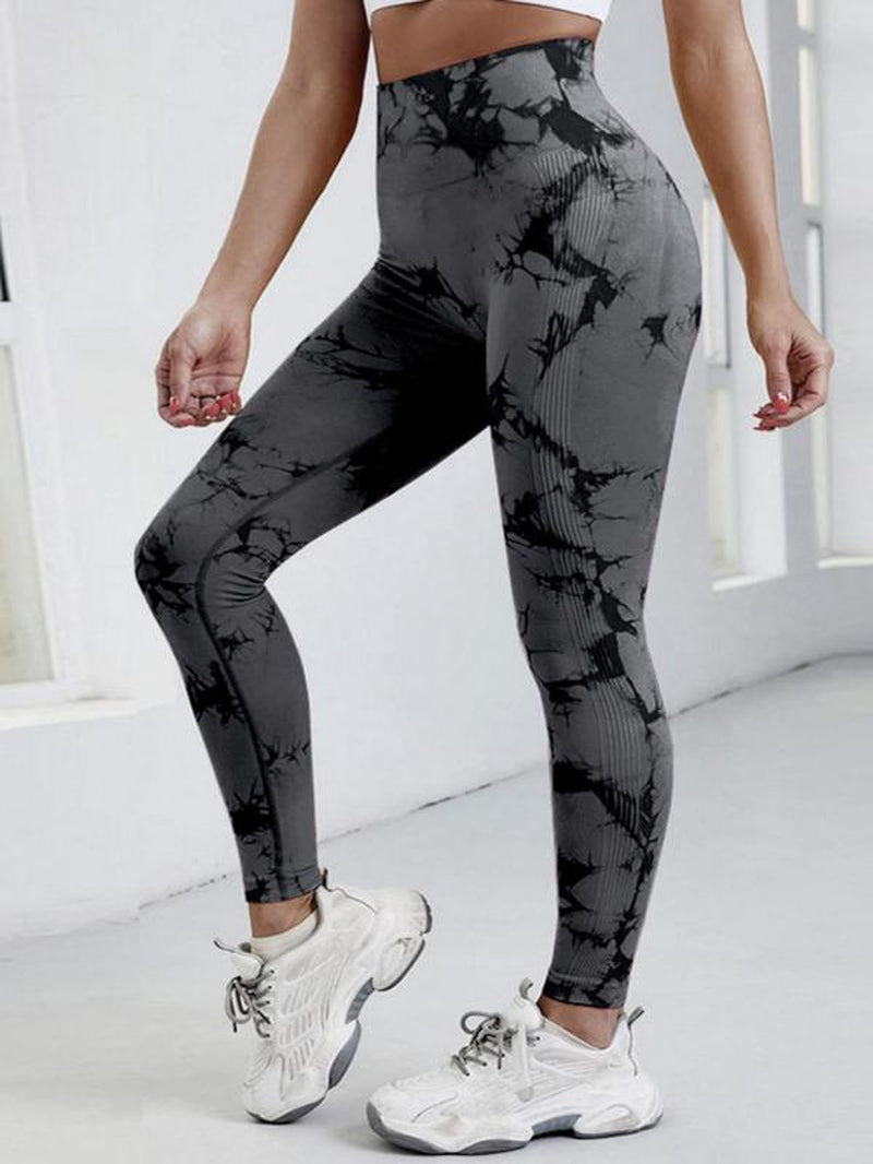 Women'S Tie Dye High Waist Scrunch Sports Leggings, Compression Yoga Pants, Casual Comfy Workout Leggings, Summer Outfits 2024, Gym Outfits Women
