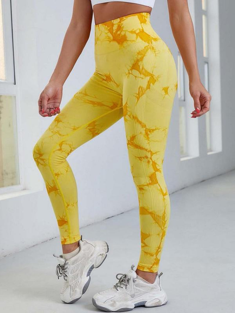 Women'S Tie Dye High Waist Scrunch Sports Leggings, Compression Yoga Pants, Casual Comfy Workout Leggings, Summer Outfits 2024, Gym Outfits Women
