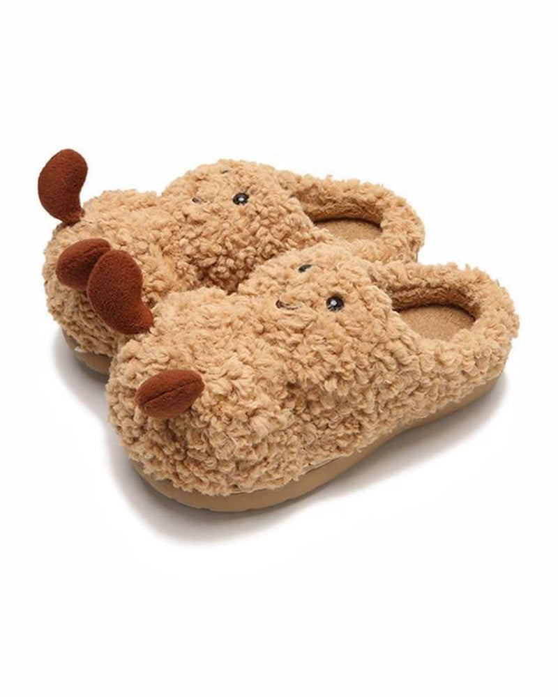 Cozy Winter Cartoon-Style Furry Peanut Slippers Non-Slip Textured Sole Slip-On Indoor Fashion Home Comfort Non-Slip House Shoes for Women & Girl Tsinelas Kitchen Flipflop Style Footwear with Matching Bag Slide