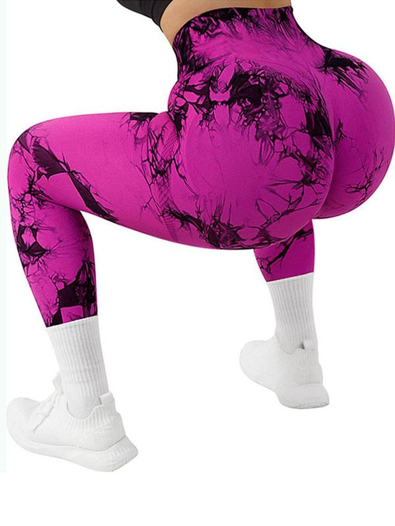 Women'S Tie Dye High Waist Scrunch Sports Leggings, Compression Yoga Pants, Casual Comfy Workout Leggings, Summer Outfits 2024, Gym Outfits Women